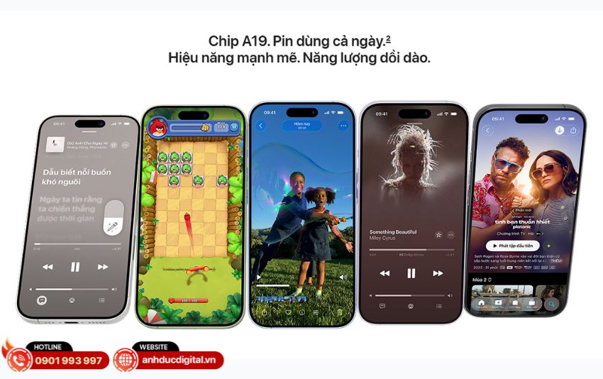chip A19 mang lại hiệu năng mạnh mẽ cho ip17