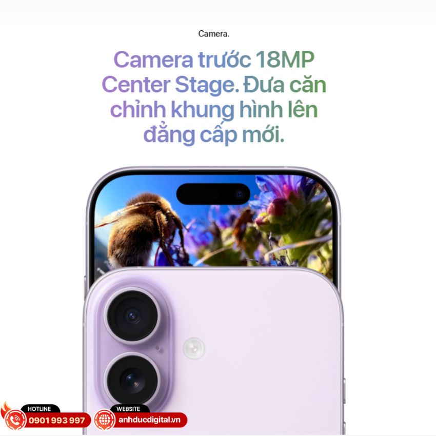 Camera trước 24MP dành cho ip17 series