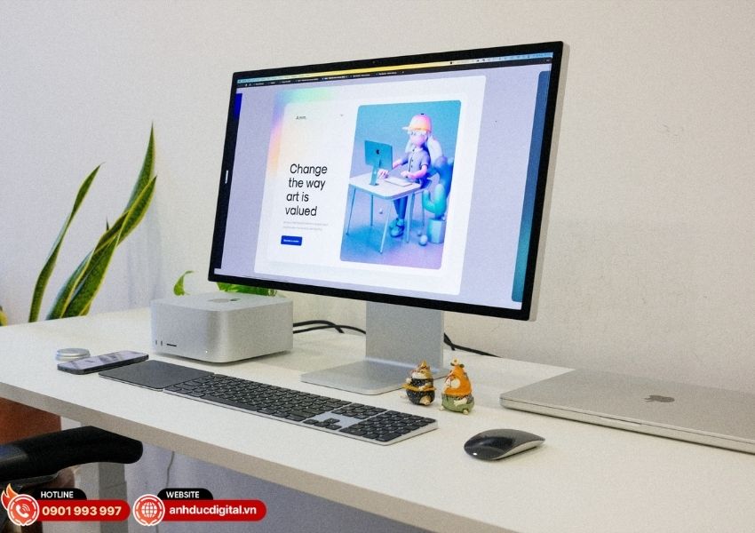 Studio Display Gen 2 được sản xuất từ nh&ocirc;m v&agrave; vật liệu t&aacute;i chế 100%