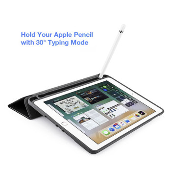 Bao da TOMTOC Smart cover slim for iPad 9.7'' 2018 | Black (Chính Hãng)