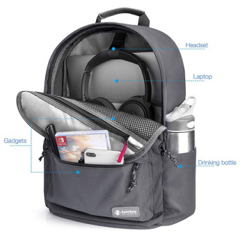 Balo Tomtoc Unisex travel 15" | Gray (Chính Hãng)