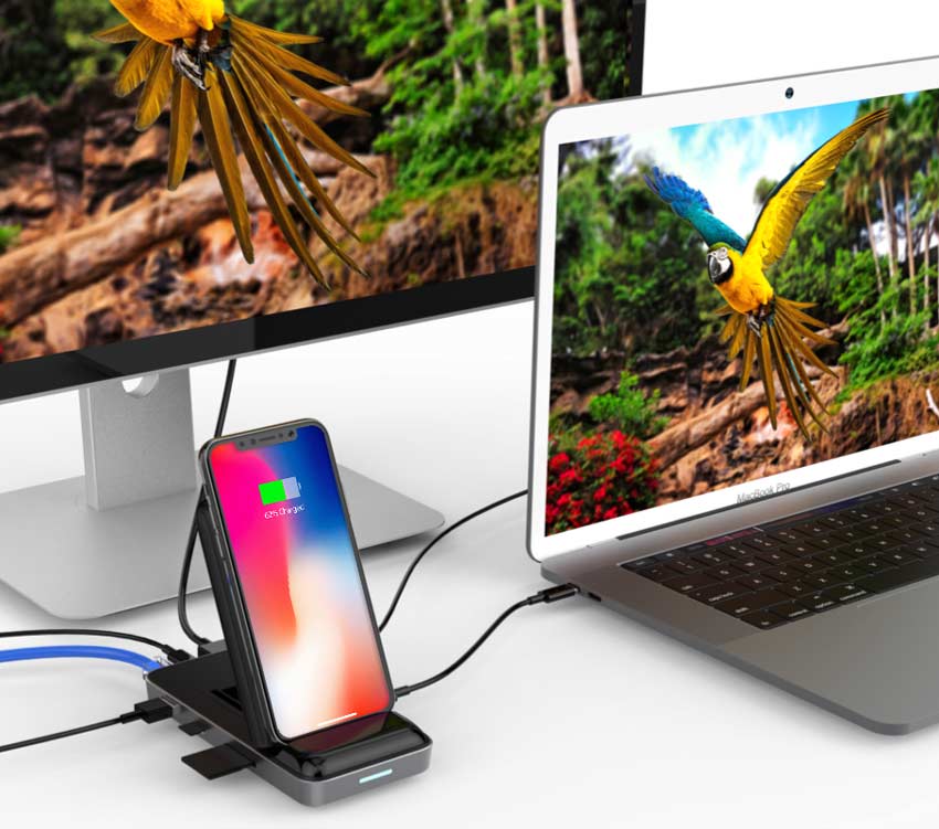 HyperDrive 7.5W Wireless Charger USB-C Hub 04