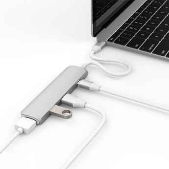 HyperDriver 4K HDMI 6 In 1 USB-C Hub For Macbook, Ultrabook, Chromebook, PC & USB-C Devices | Silver (Chính Hãng)