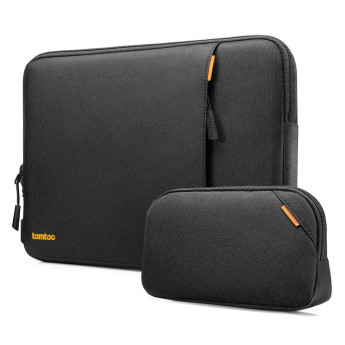 Túi chống sốc Tomtoc (USA) 360° Protective kèm túi phụ kiện for Macbook Air/Pro 13” | Black (Chính Hãng)