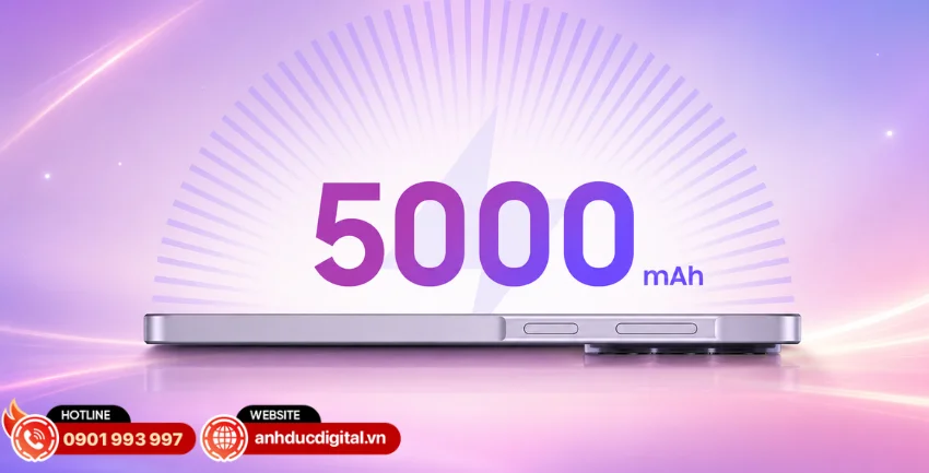 Samsung Galaxy A37 5G sở hữu vi&ecirc;n pin 5000mAh đ&aacute;p ứng nhu cầu sử dụng cả ng&agrave;y d&agrave;i