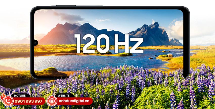 Samsung Galaxy A07 5G sở hữu m&agrave;n h&igrave;nh PLS LCD 6.7 inch mang đến kh&ocirc;ng gian hiển thị rộng r&atilde;i