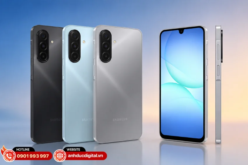 Samsung Galaxy A17 sở hữu thiết kế mỏng chỉ 7,5 mm mang đến cảm giác cầm nắm gọn nhẹ và thoải mái