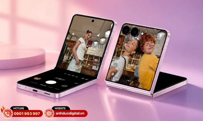 Galaxy Z Flip8 trang bị m&agrave;n h&igrave;nh ch&iacute;nh 6.9 inch Dynamic AMOLED 2X