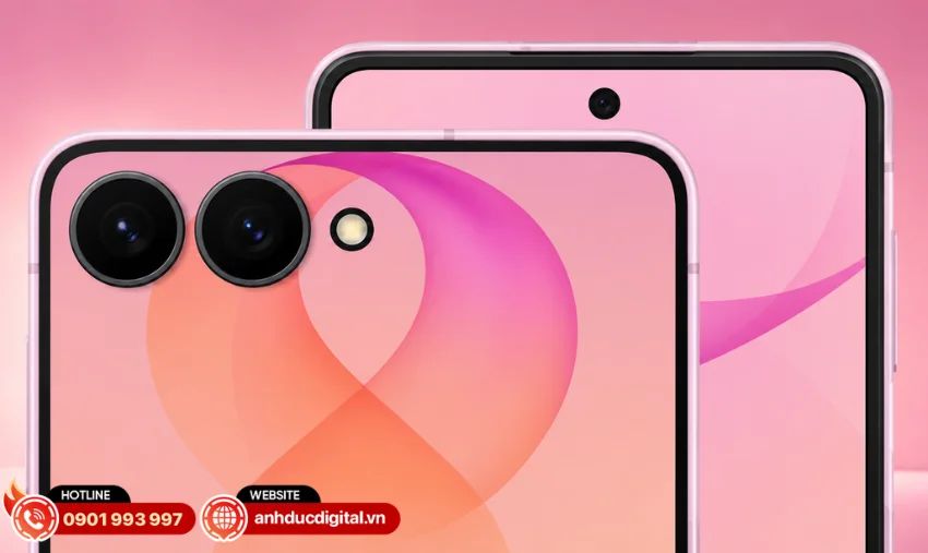 Galaxy Z Flip8 sở hữu camera k&eacute;p gồm 50MP g&oacute;c rộng + 12MP g&oacute;c si&ecirc;u rộng