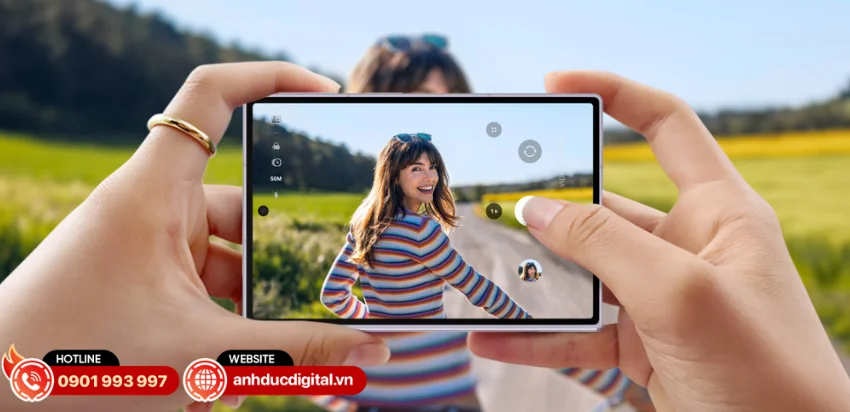 Galaxy Z Fold8 sở hữu hệ thống camera kép gồm camera góc rộng 50MP và camera góc siêu rộng 50MP