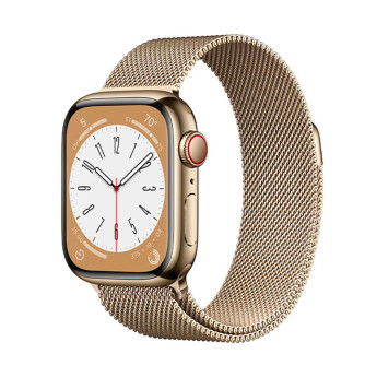 Apple Watch Series 8 | 41mm/GPS + Cellular | Gold Stainless Steel Case/Gold Milanese Loop (Chính Hãng)