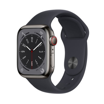 Apple Watch Series 8 | 41mm/GPS + Cellular | Graphite Stainless Steel Case/Midnight Sport Band