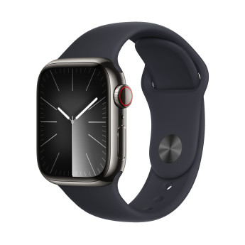 Apple Watch Series 9 | 45mm/GPS + Cellular | Graphite Stainless Steel Case/ Midnight Sport Band | M/L (Chính hãng)