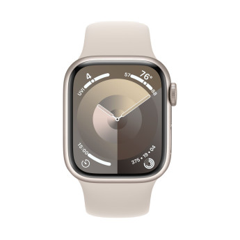 Apple Watch Series 9 | 45mm/GPS | Starlight Aluminum Case/ Starlight Sport Band | S/M (Chính hãng)
