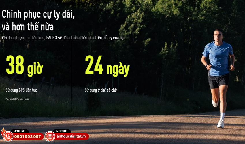 Thời lượng pin lên đến 24 ngày