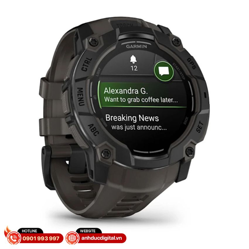 Instinct 3 AMOLED hỗ trợ kết nối, định vị