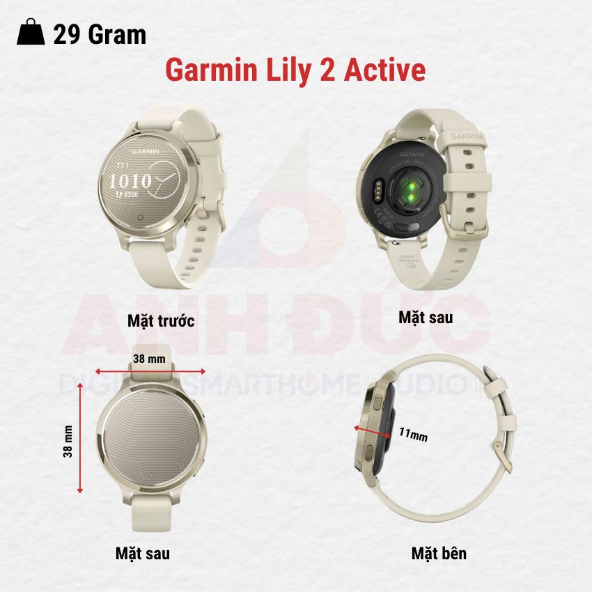 Đồng hồ thông minh Garmin Lily 2 Active tổng quan