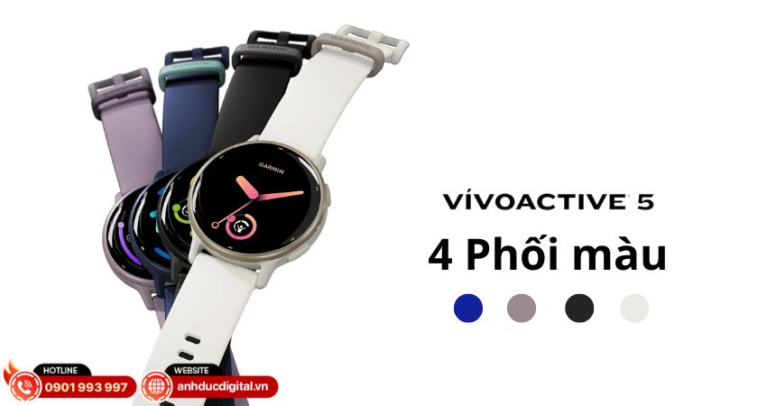 4 phối màu của Garmin Vivoactive 5