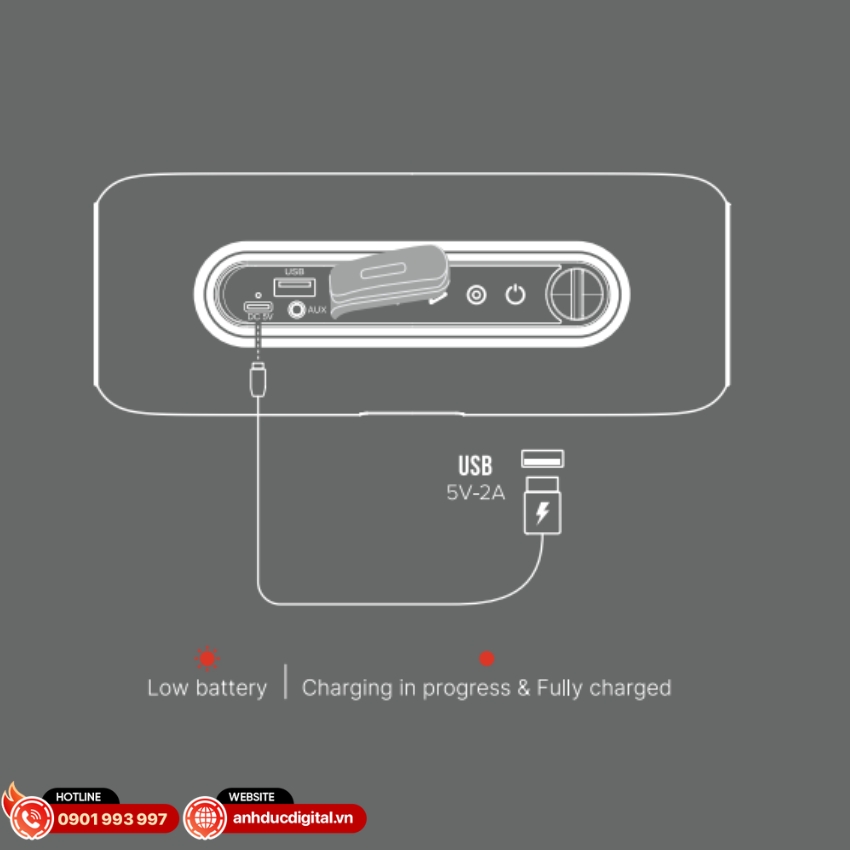 Loa di động Alpha Works iKON 20 được trang bị viên pin dung lượng lớn 10.000mAh