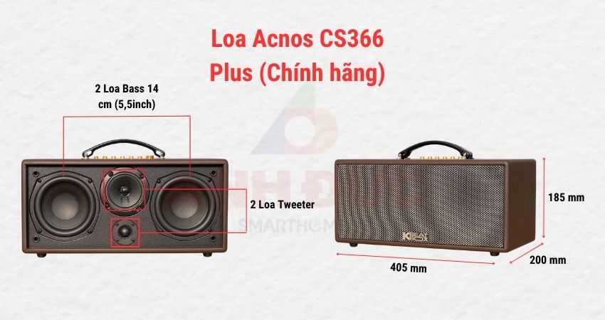 Chi tiết thông số loa acnos cs366 plus