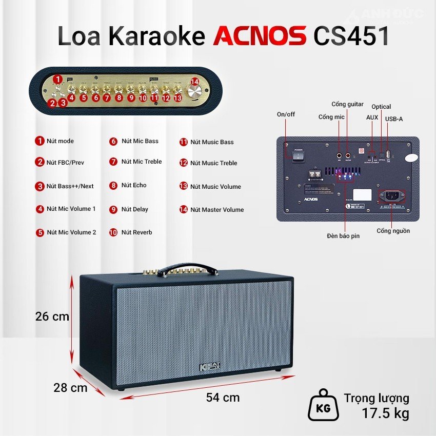 Loa Karaoke Acnos CS451 20
