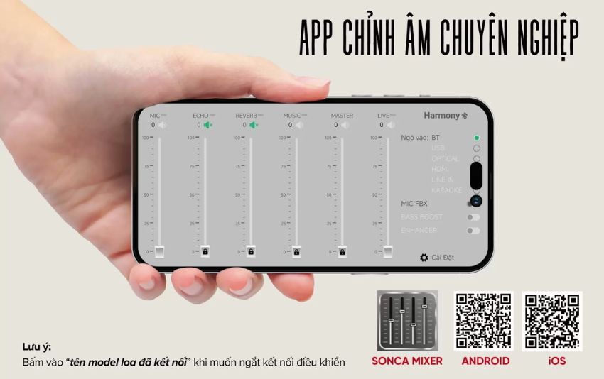 Loa Acnos Harmony micro UHF không dây đi kèm 2 micro