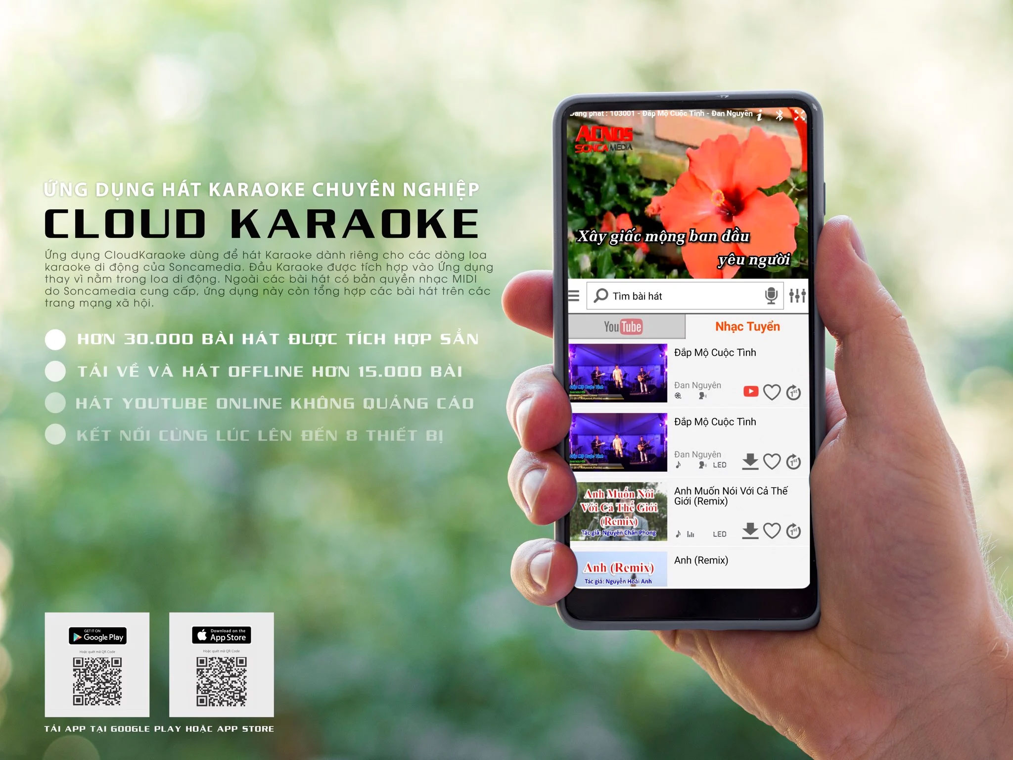 Ứng dụng chọn bài CLOUDKARAOKE