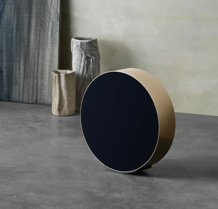 Loa B&O Beosound Edge Brass + Cover Parisian Night + Floor Stand