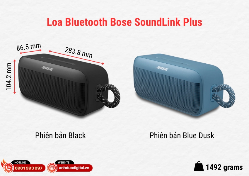 Kích thước SoundLink Plus nhỏ gọn