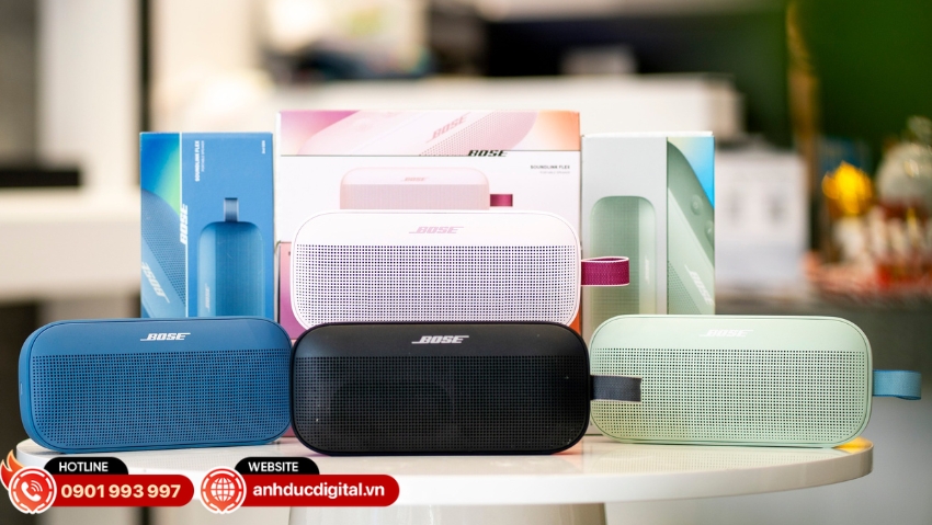 Bose SoundLink Flex II nhỏ gọn nhưng mạnh mẽ, âm thanh cân bằng, linh hoạt cho cả nghe nhạc hằng ngày lẫn dã ngoại