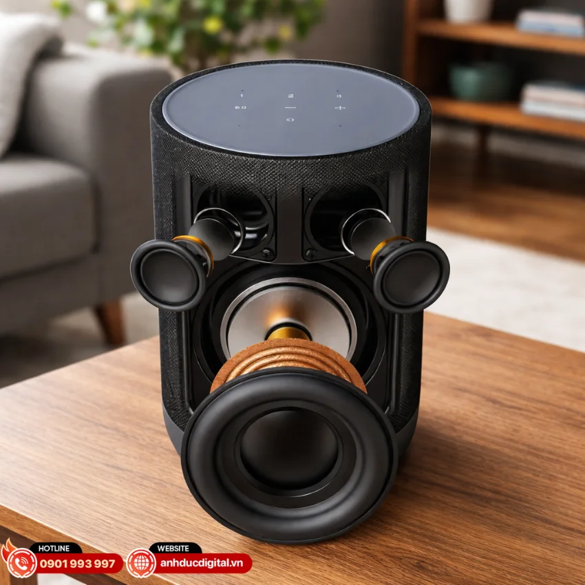 Loa Denon Home 200 sở hữu cấu hình 2 đường tiếng với 2 tweeter và 1 woofer 4 inch