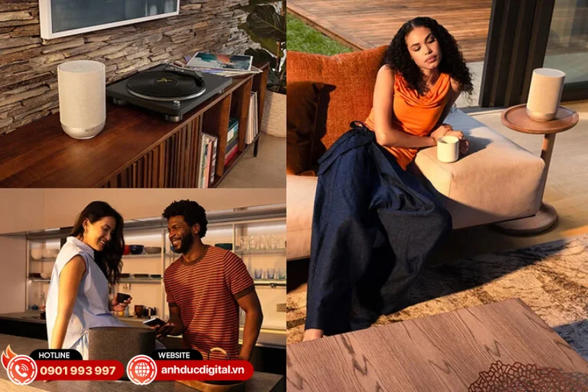 Loa Denon Home 200 còn ghi điểm nhờ khả năng ứng dụng đa dạng trong nhiều không gian và nhu cầu sử dụng khác nhau