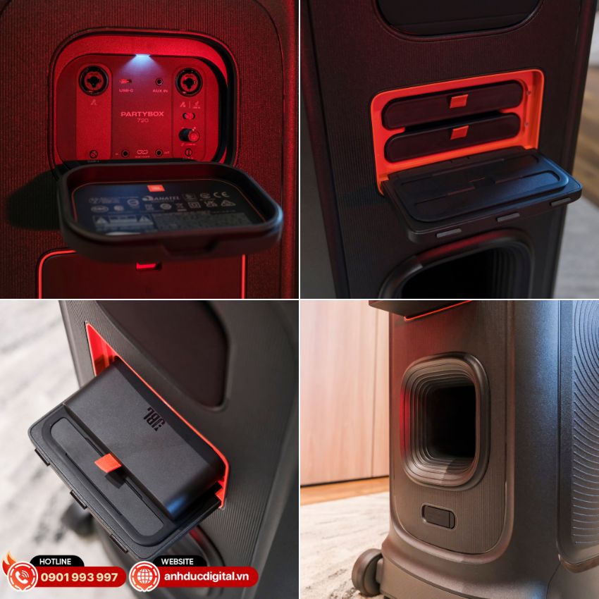 JBL PartyBox 720 mang đến khả năng kết nối đa dạng