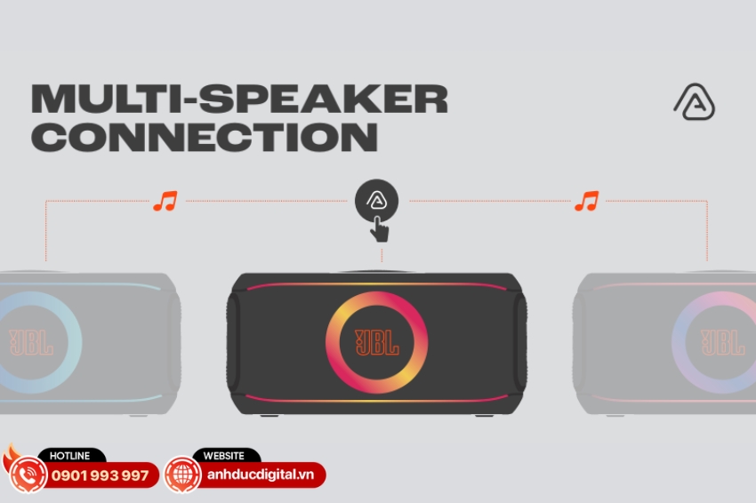 PartyBox On The Go 2 cho phép ghép đôi stereo để mở rộng không gian âm thanh