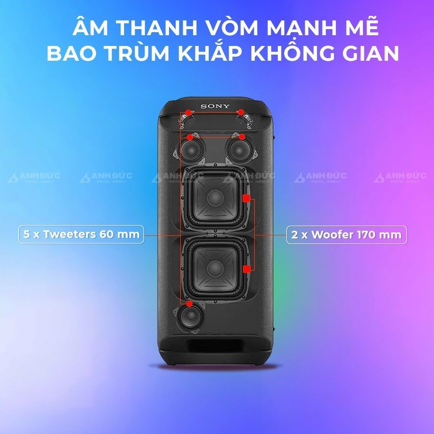 Âm thanh vòm mạnh mẽ bao trùm cả không gian
