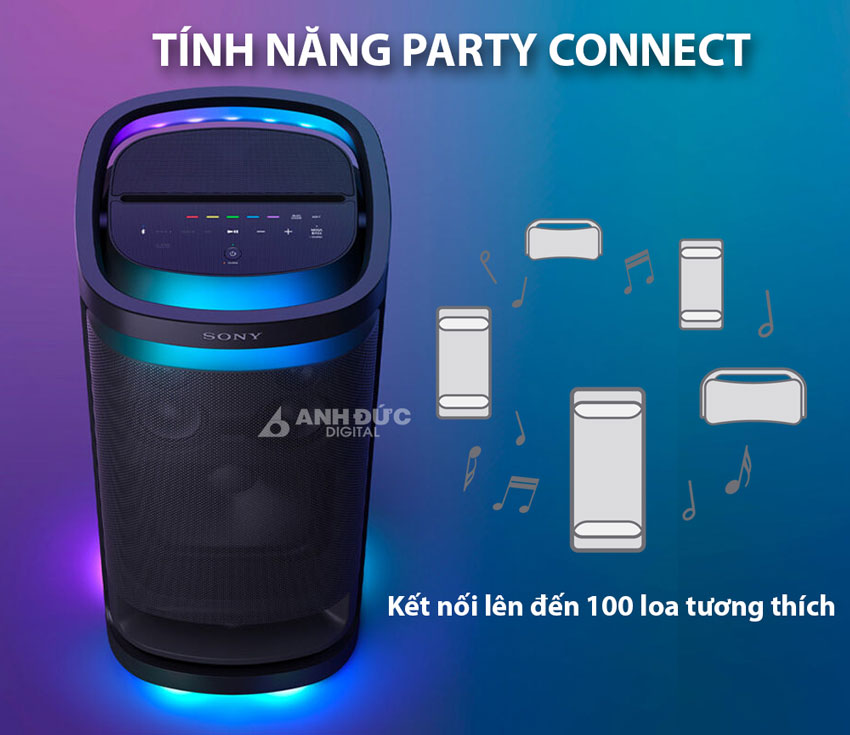 Kết nối đa phòng với 100 loa tương thích