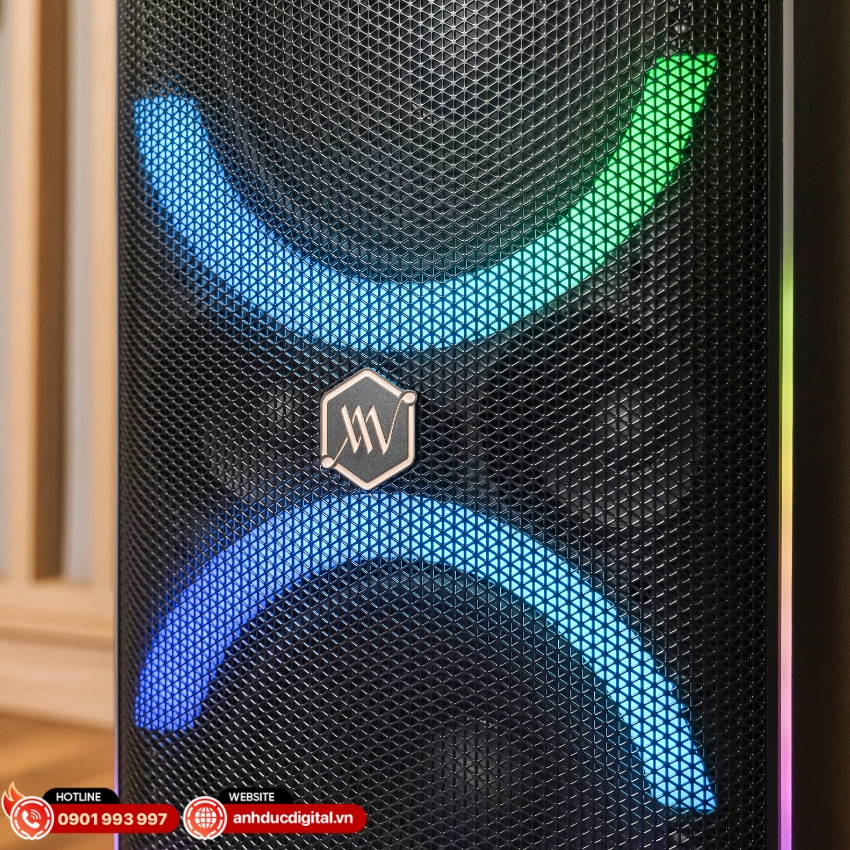 Loa AW-GENBEAT 520 được trang bị hệ thống đ&egrave;n RGB đa m&agrave;u sắc