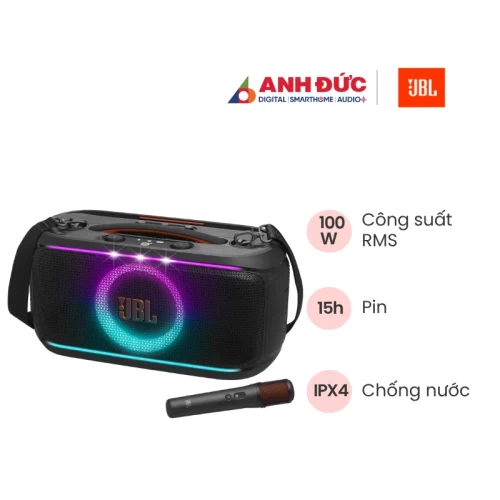 Loa JBL PartyBox On The Go 2 Plus | Black (Chính hãng)