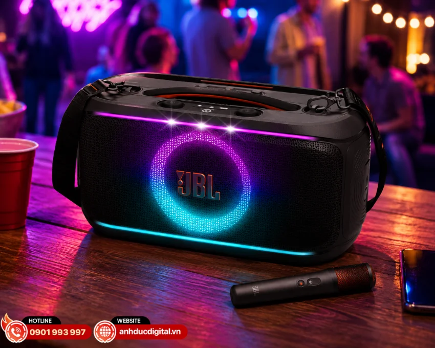 On-The-Go 2 Plus trang bị micro kh&ocirc;ng d&acirc;y kỹ thuật số tiện lợi,