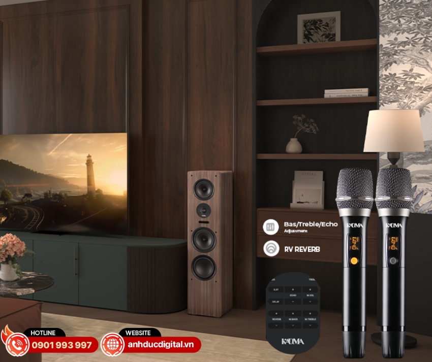 Kadma BS68 đi kèm 2 micro không dây tiện dụng