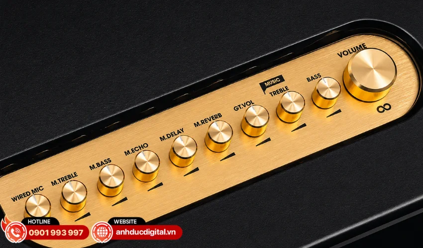 Kadma KF650 được trang bị nhiều hiệu ứng &acirc;m thanh như Echo, Delay v&agrave; Reverb