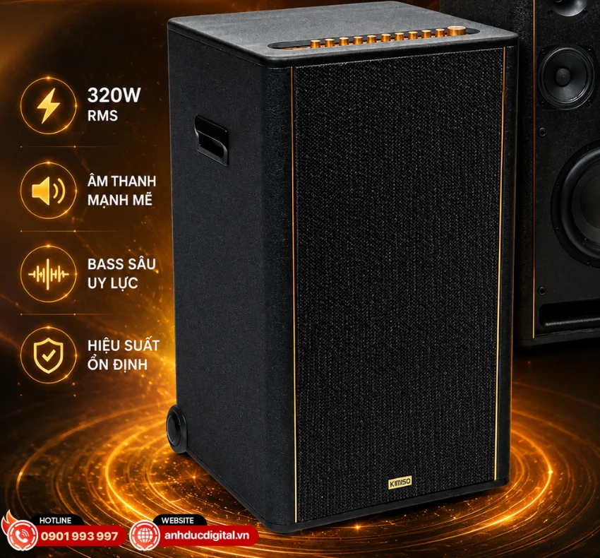 Kadma KF650 được trang bị c&ocirc;ng suất 320W RMS