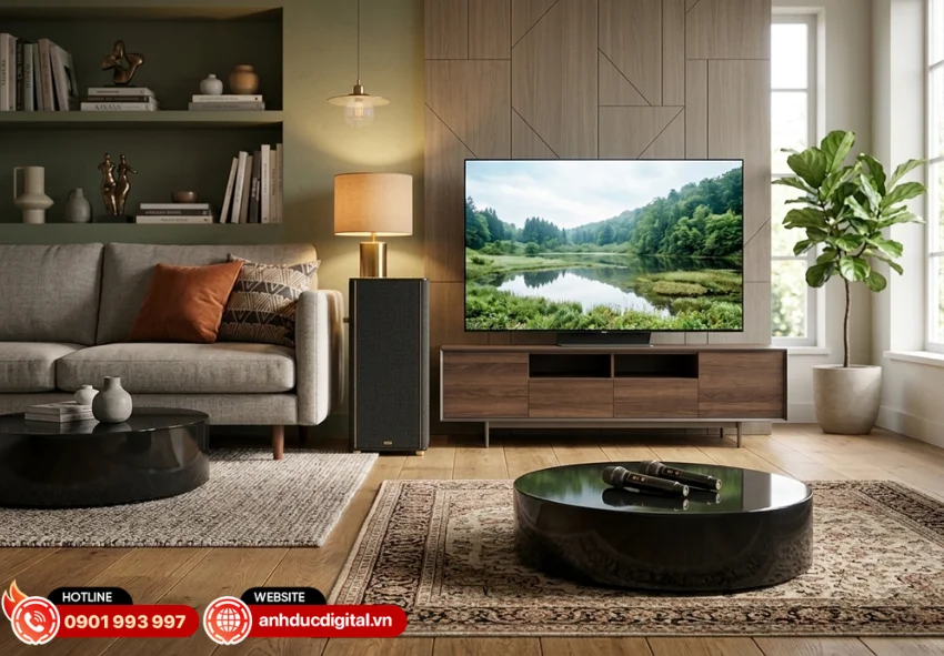 Kadma KF990 sở hữu thiết kế Tower Speaker hiện đại với kiểu d&aacute;ng đứng thanh lịch