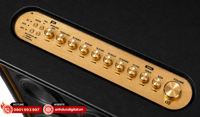 Kadma KF990 mang đến trải nghiệm karaoke chuy&ecirc;n nghiệp hệ thống Echo, Delay v&agrave; Reverb được tinh chỉnh