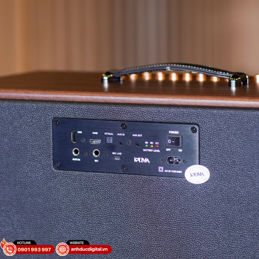 Loa Kadma KS300 hỗ trợ đa dạng cổng kết nối hiện đại