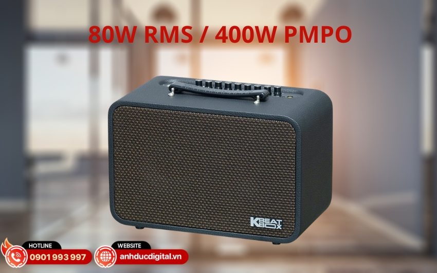 Acnos CS160 Pro có công suất 80W RMS và 400W PMPO