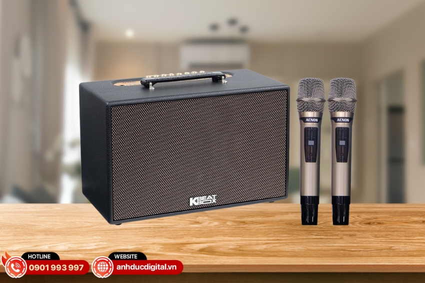 Acnos CS201 Plus được thiết kế theo phong cách loa xách tay nhỏ gọn