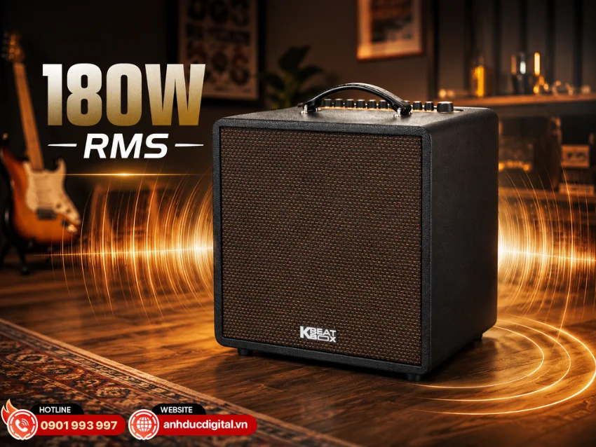 Loa Acnos QUAD 68 Pro được trang bị công suất thực 180W RMS