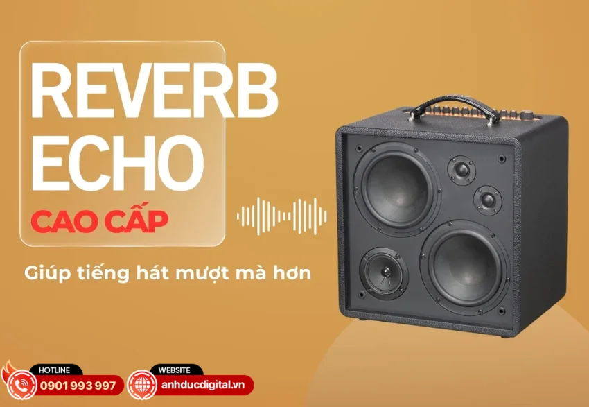 QUAD 68 Pro tích hợp hiệu ứng Echo và Reverb cao cấp giúp giọng hát trở nên mềm mại, có độ vang tự nhiên