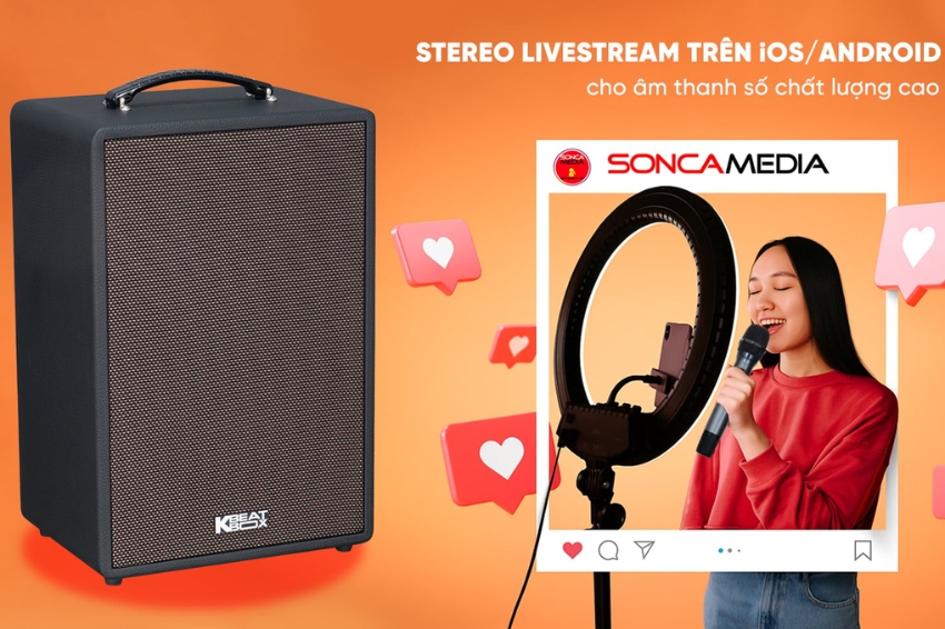 Loa Acnos&nbsp;Symphony hỗ trợ livestream v&agrave; thu &acirc;m Stereo qua cổng USB